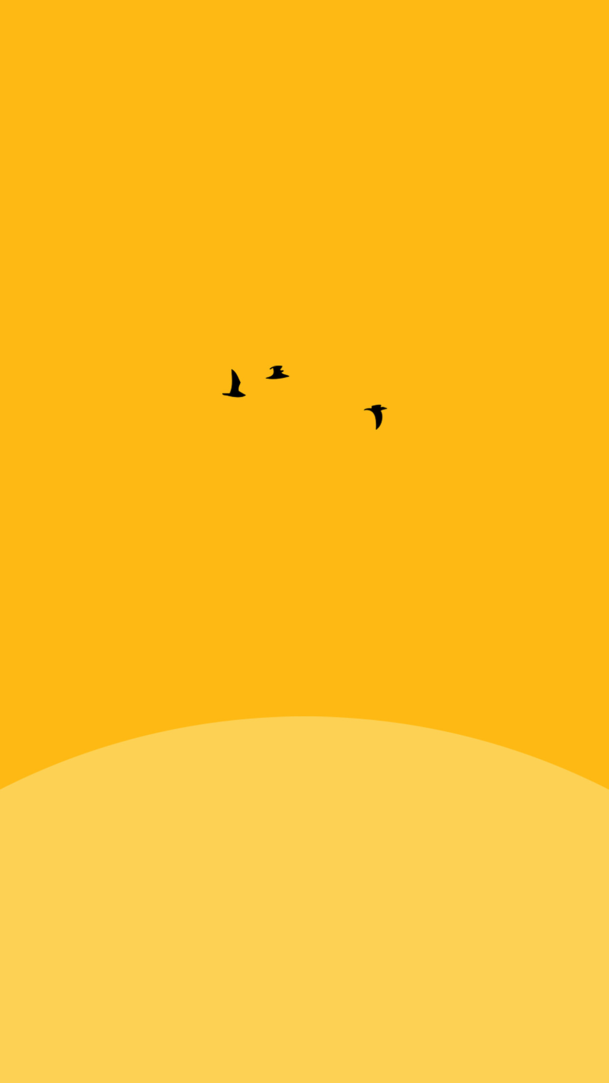 iPhone7papers yellow bird minimal