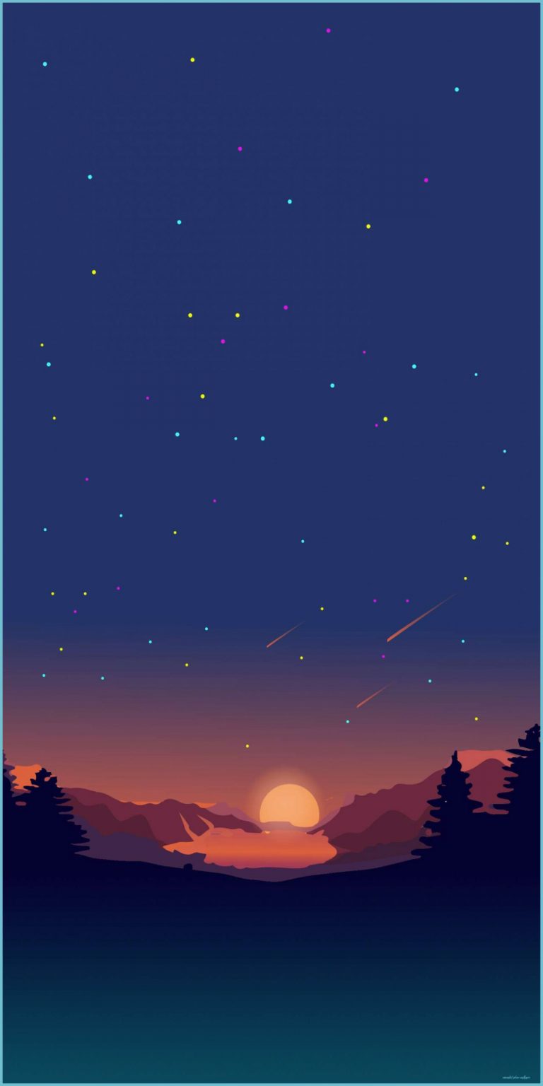Sunset View Stars Minimal Nature IPhone Wallpaper HD Nature iPhone Wallpaper