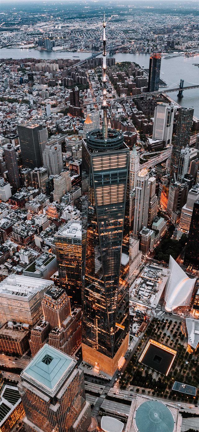 World Trade Centre from Above iPhone X wallpaper #helicopter #NewYork #Nyc #concretejungle #UnitedStates #unitedsta. City wallpaper, Nyc wallpaper, Nyc background
