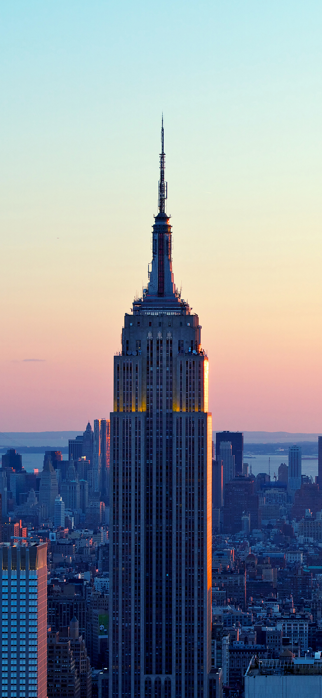 Dusk Red New York Skyline City
