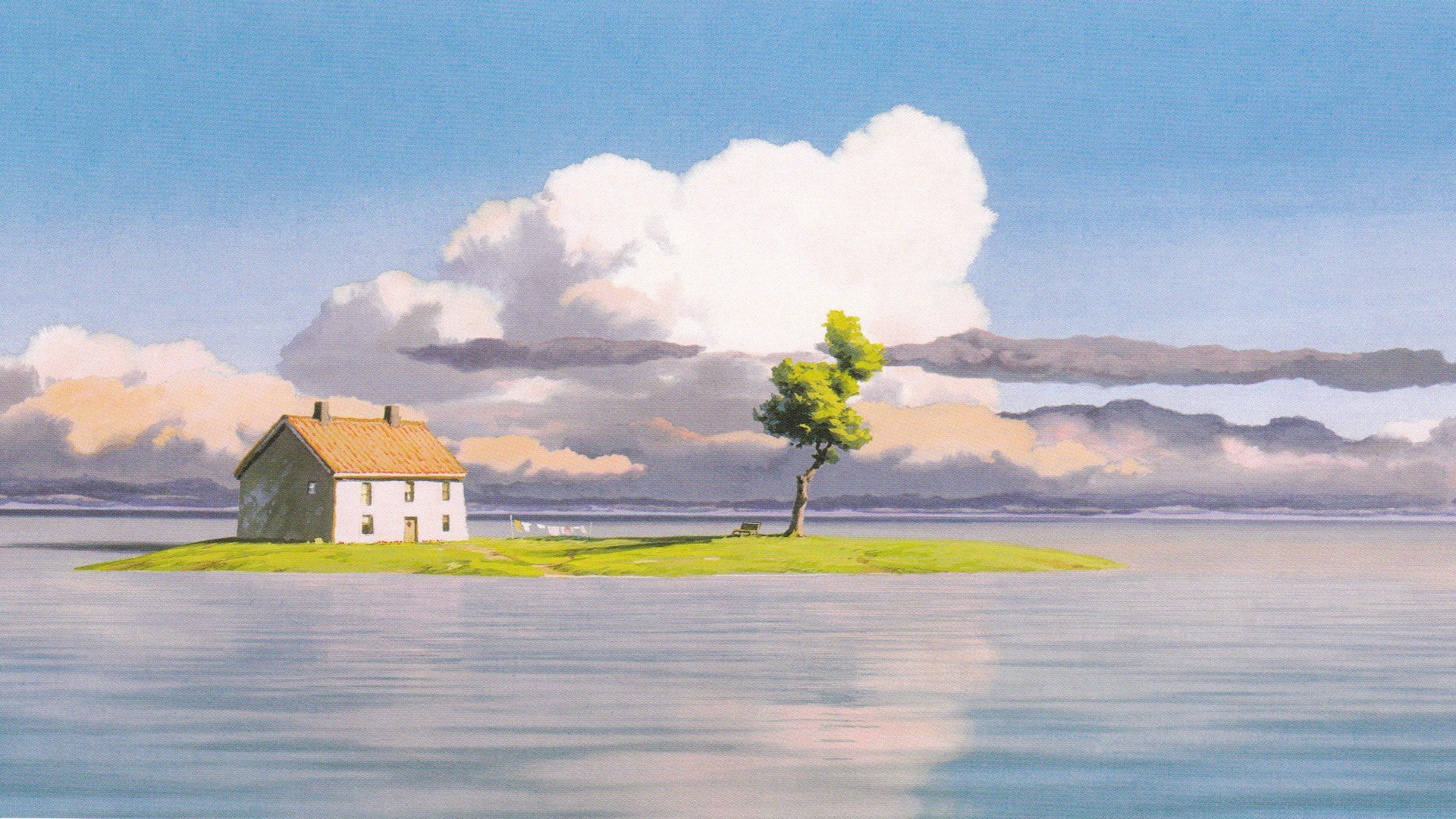 Wallpaper, 1920x1080 px, anime, island 1920x1080