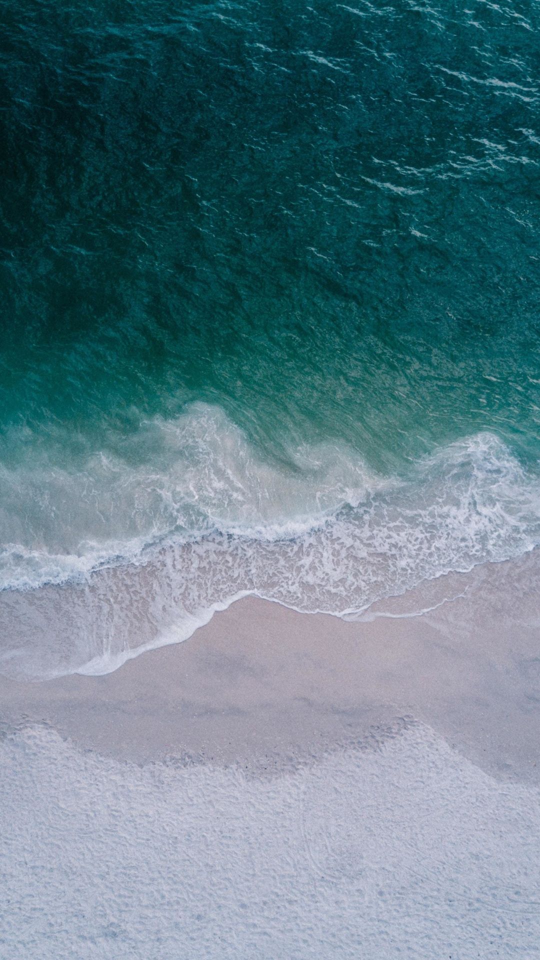Clean and peaceful, beach, sea waves, aerial view, 1080x1920 wallpaper. Beach wallpaper iphone, Beach wallpaper, Ocean wallpaper