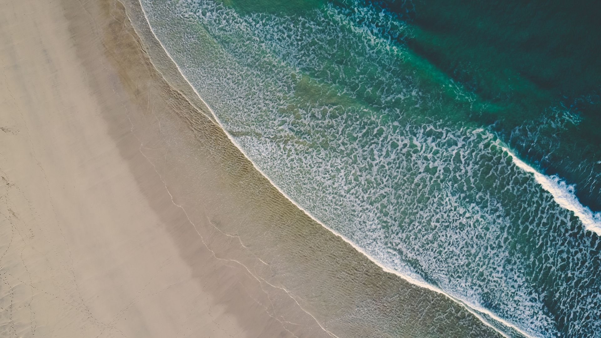 Desktop Wallpaper Aerial View, Beach, Sea Waves, HD Image, Picture, Background, Azdhia