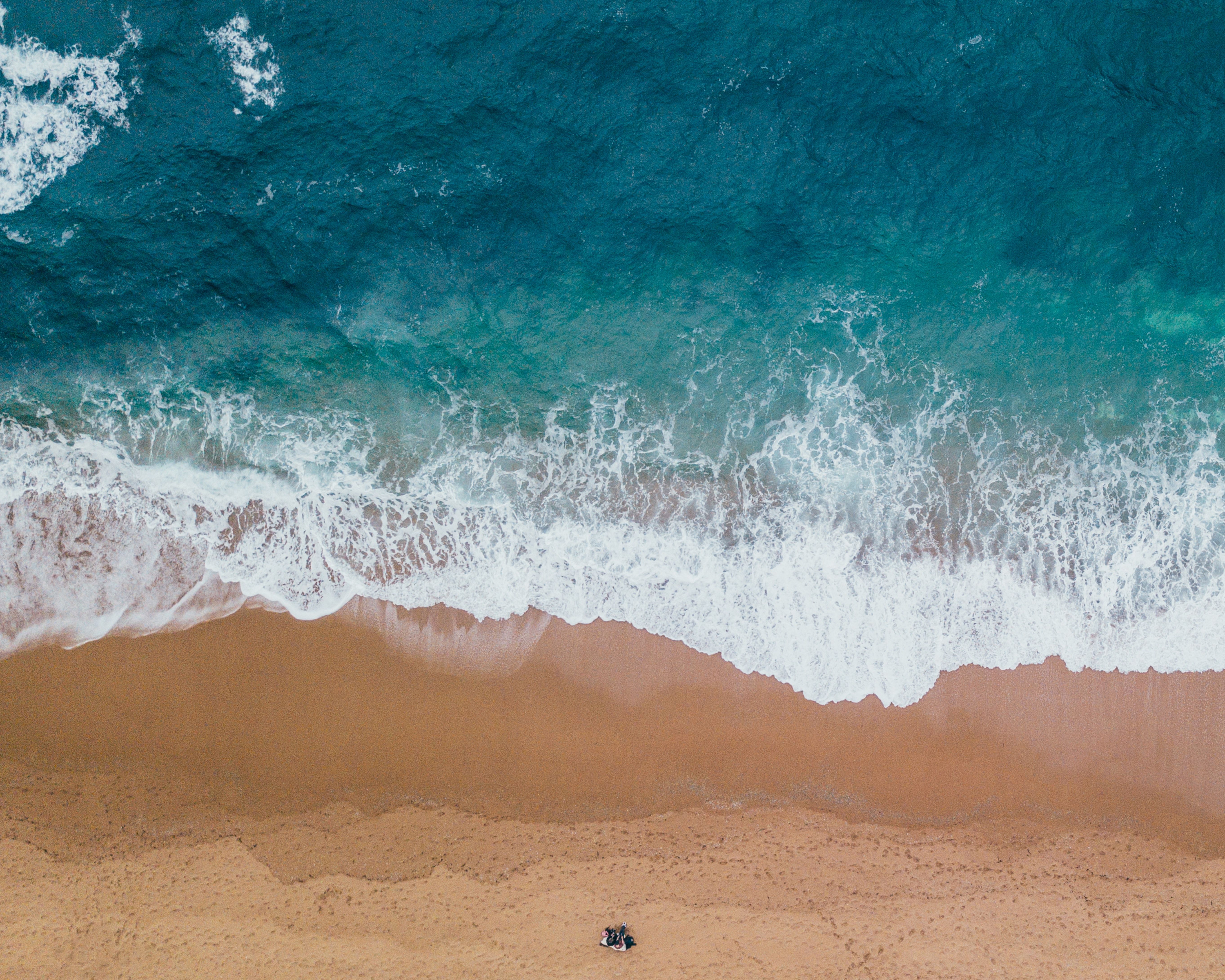 Drone view, aerial view, beach, sand and water HD photo by Rich Lock. Beach picture, Sea picture, Beach photo