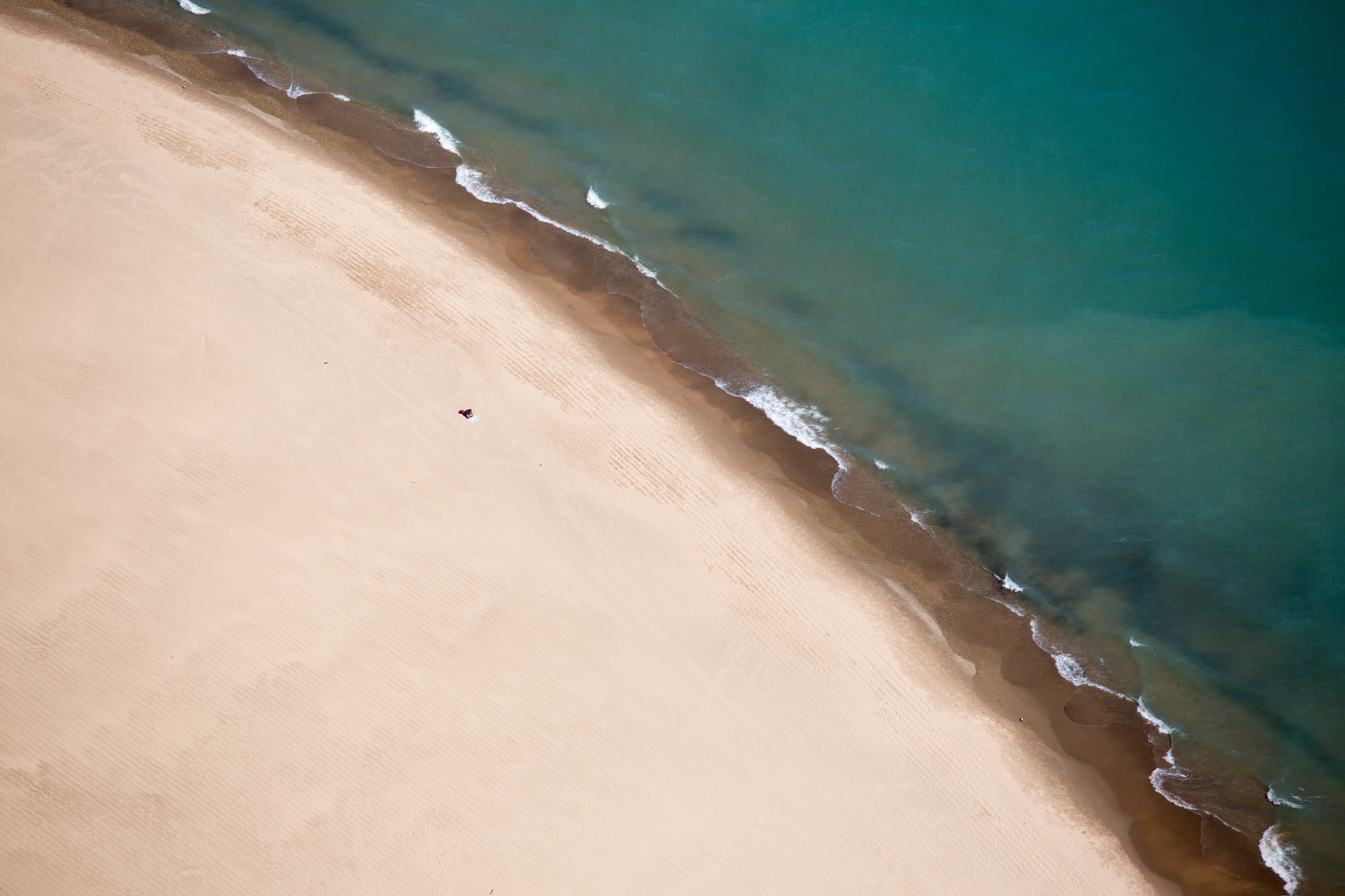 Free Image, sea, coast, sand, ocean, sunlight, shore, coastline, paradise, blue, material, aerial view, body of water, relaxation, tropical beach, wind wave 5760x3840