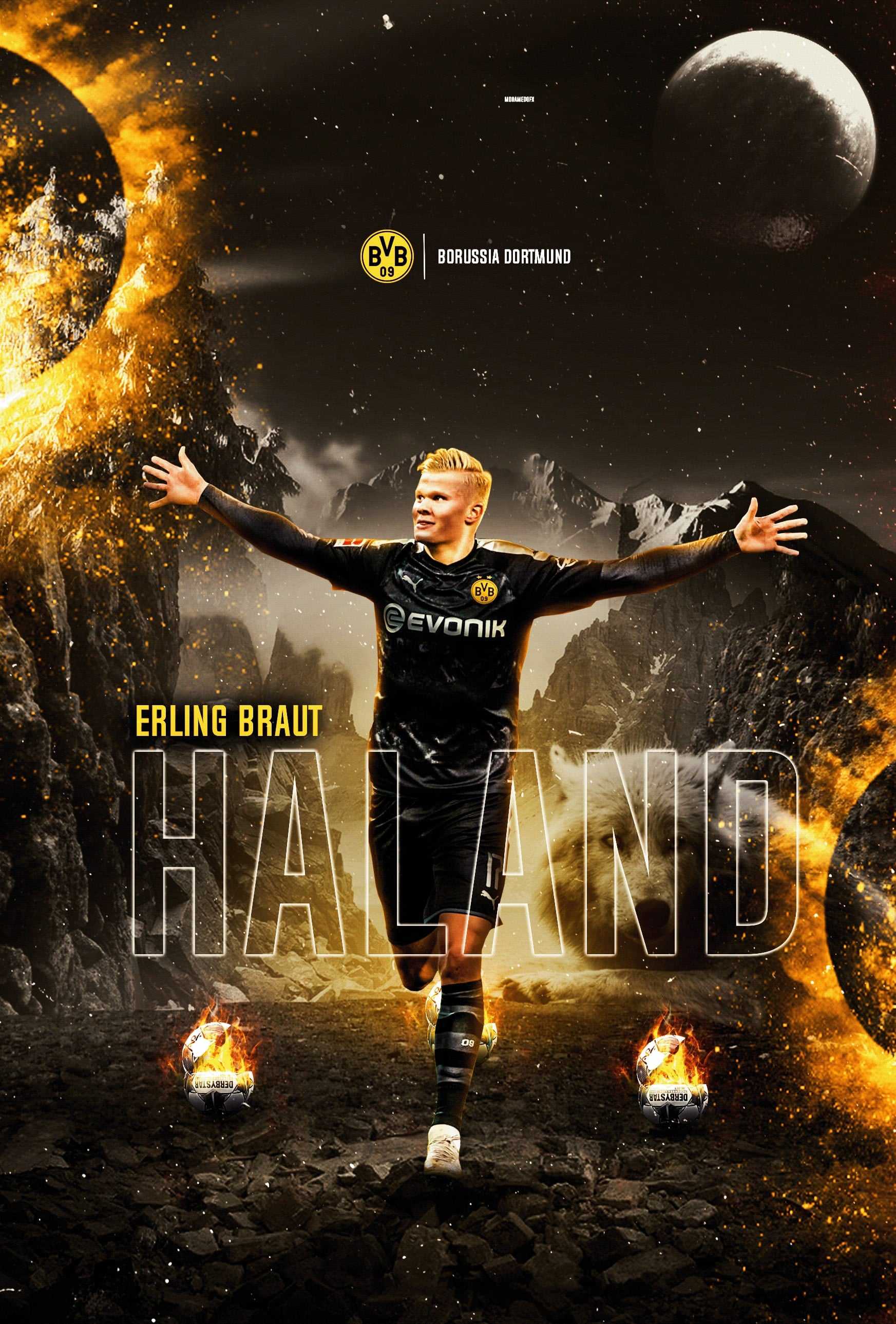 Haaland BVB Wallpaper Free HD Wallpaper