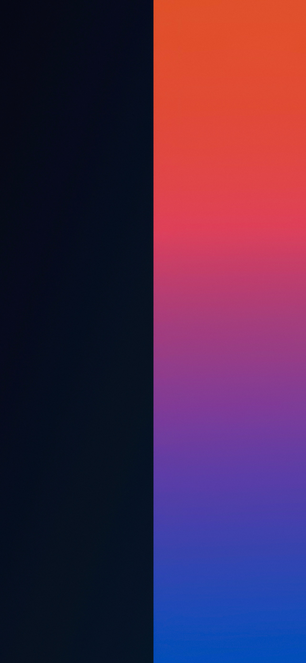 Duo iPhone wallpaper with split colors