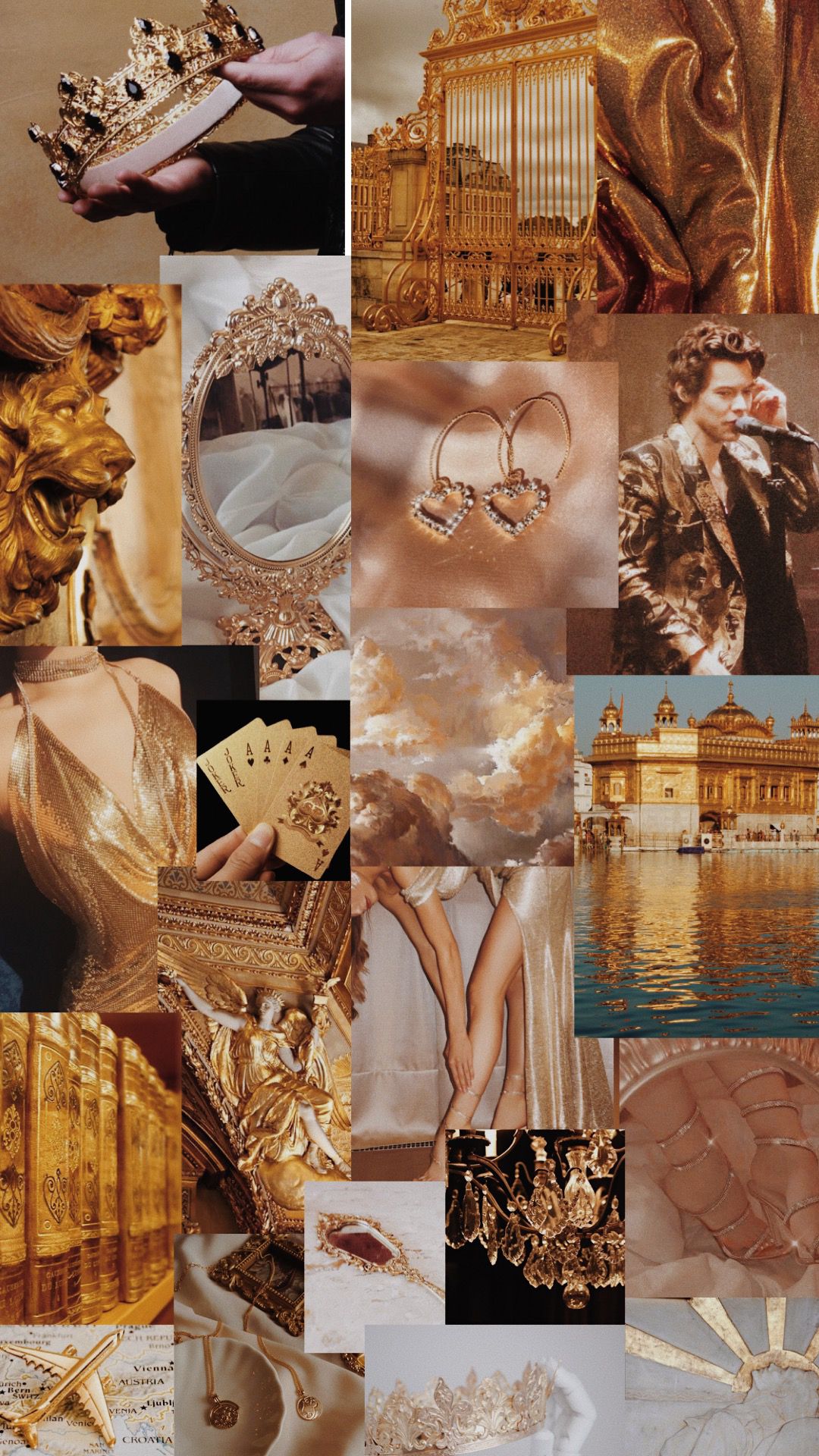 Gold aesthetic. Golden wallpaper, iPhone wallpaper vintage, Aesthetic desktop wallpaper