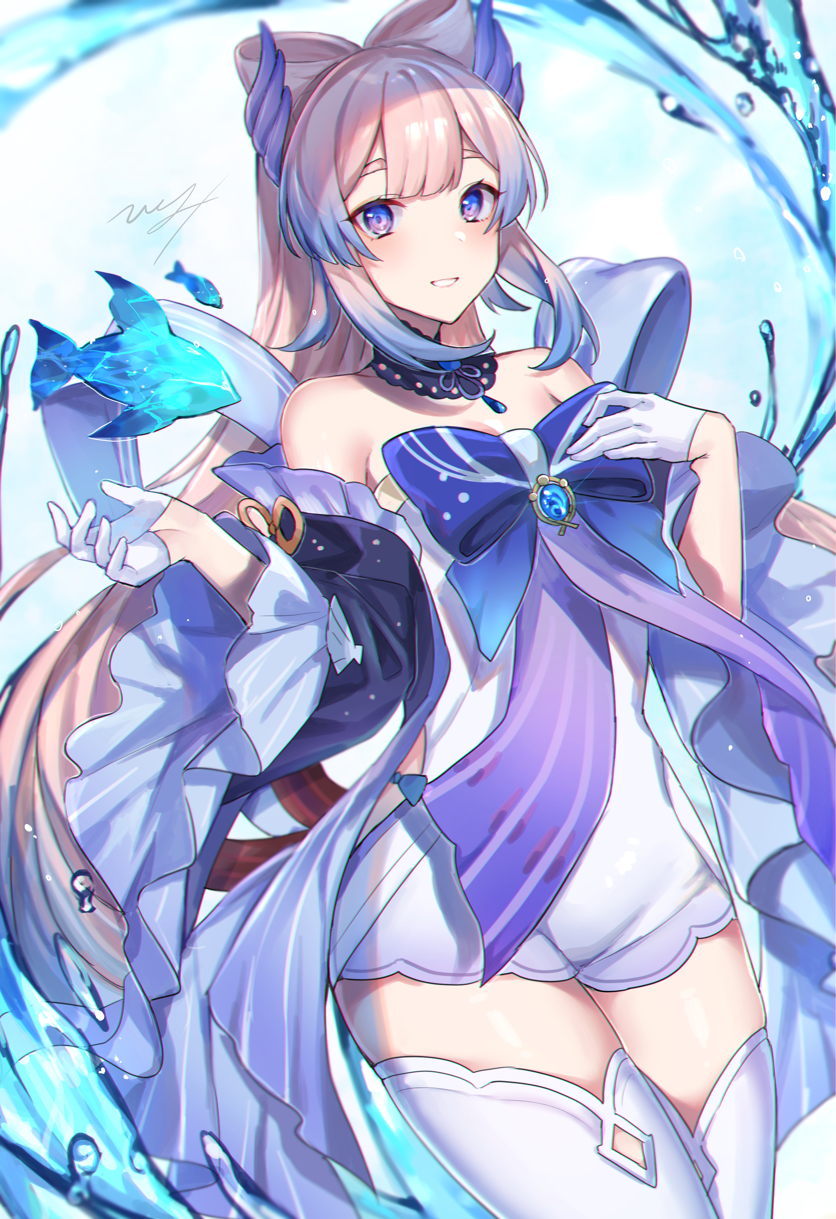 sangonomiya kokomi (genshin impact) drawn by hitomin_(ksws7544)