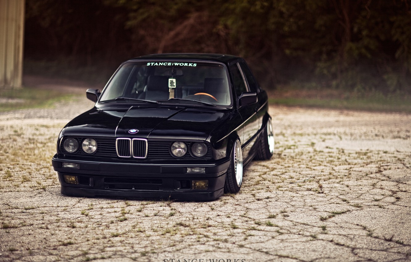 Wallpaper BMW, Black, BMW, E 3 Series, Stance, Works image for desktop, section bmw