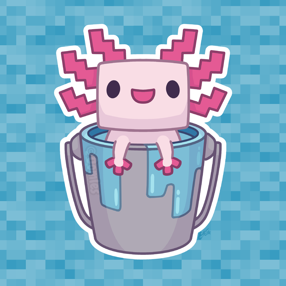 Minecraft Axolotl Sticker