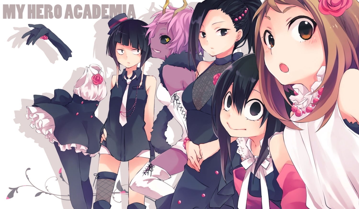 Ashido Mina Asui Tsuyu Boku No Hero Academia Hagakure Tooru Jirou Kyouka Kuroi (liar Player) Uraraka Ochako Yaoyorozu Momo. Konachan.com.com Anime Wallpaper