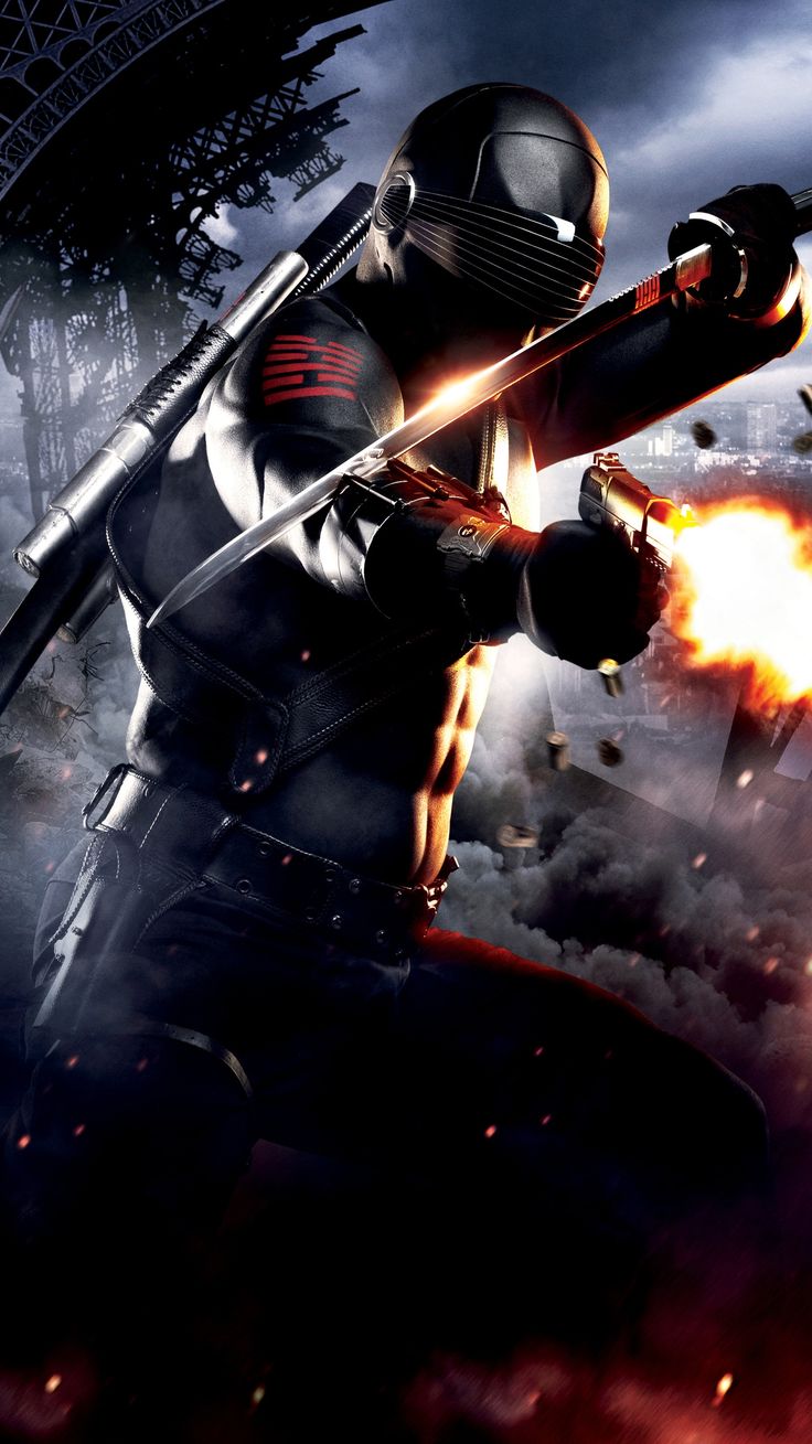 G.I. Joe: The Rise of Cobra Phone Wallpaper. Moviemania. Snake eyes gi joe, Snake eyes, Joe movie