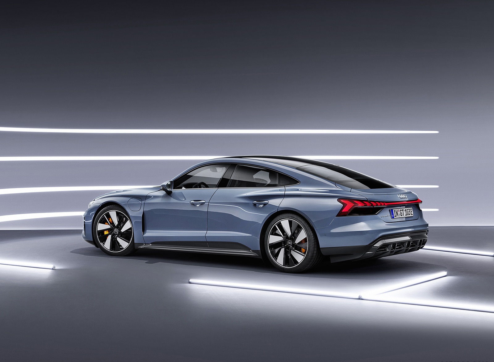 2022 Audi E Tron GT Quattro (Color: Kemora Grey Metallic) Rear Three Quarter Wallpaper (61)