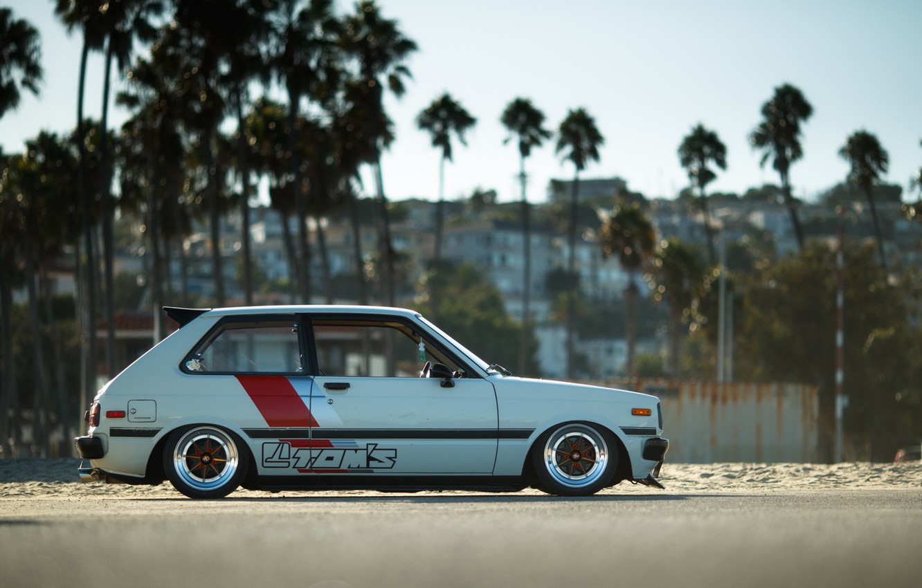 Wallpaper Auto, Machine, Toyota, Toyota, Side view, 1982, Starlet, Toyota Starlet, KP61 Toyota Starlet, KP61 image for desktop, section toyota