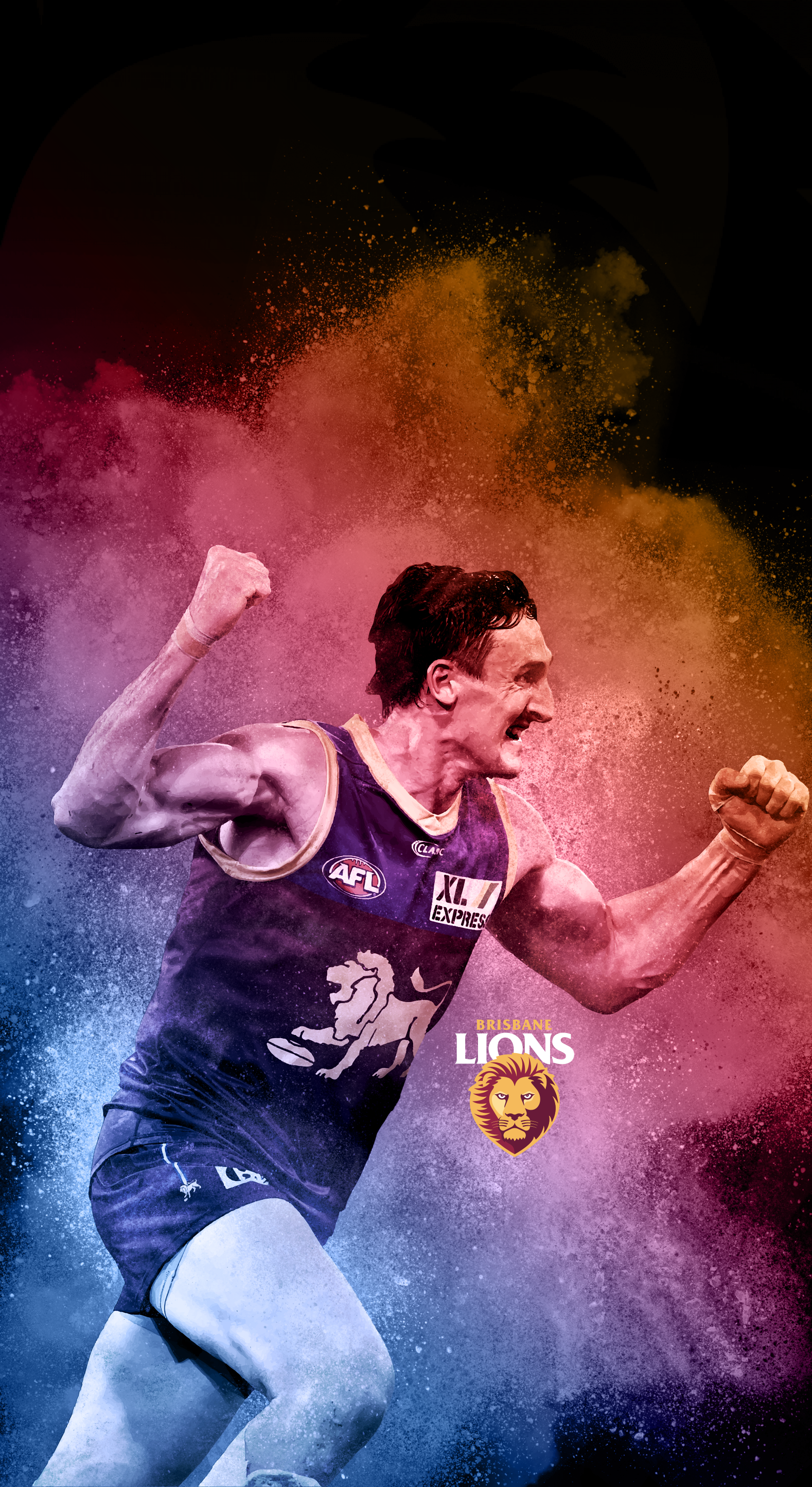 Lions fan art wallpaper for kicking off the season.: AFL