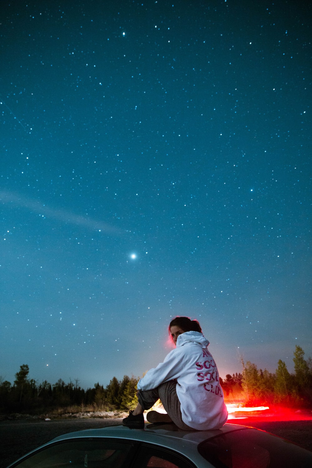 Night Sky Woman Picture. Download Free Image