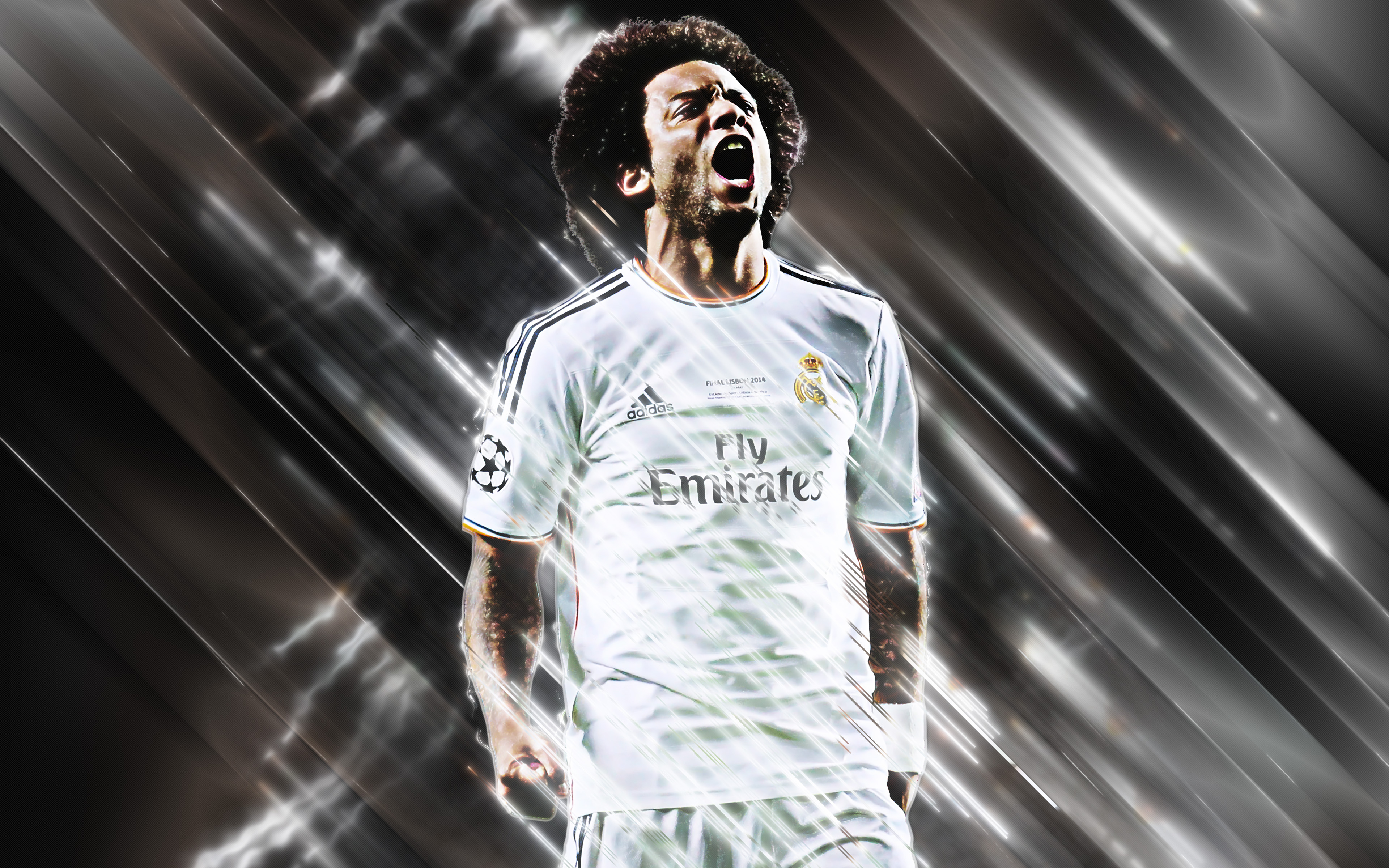 Brazilian Marcelo Vieira Real Madrid C F Soccer Wallpaper:3840x2400