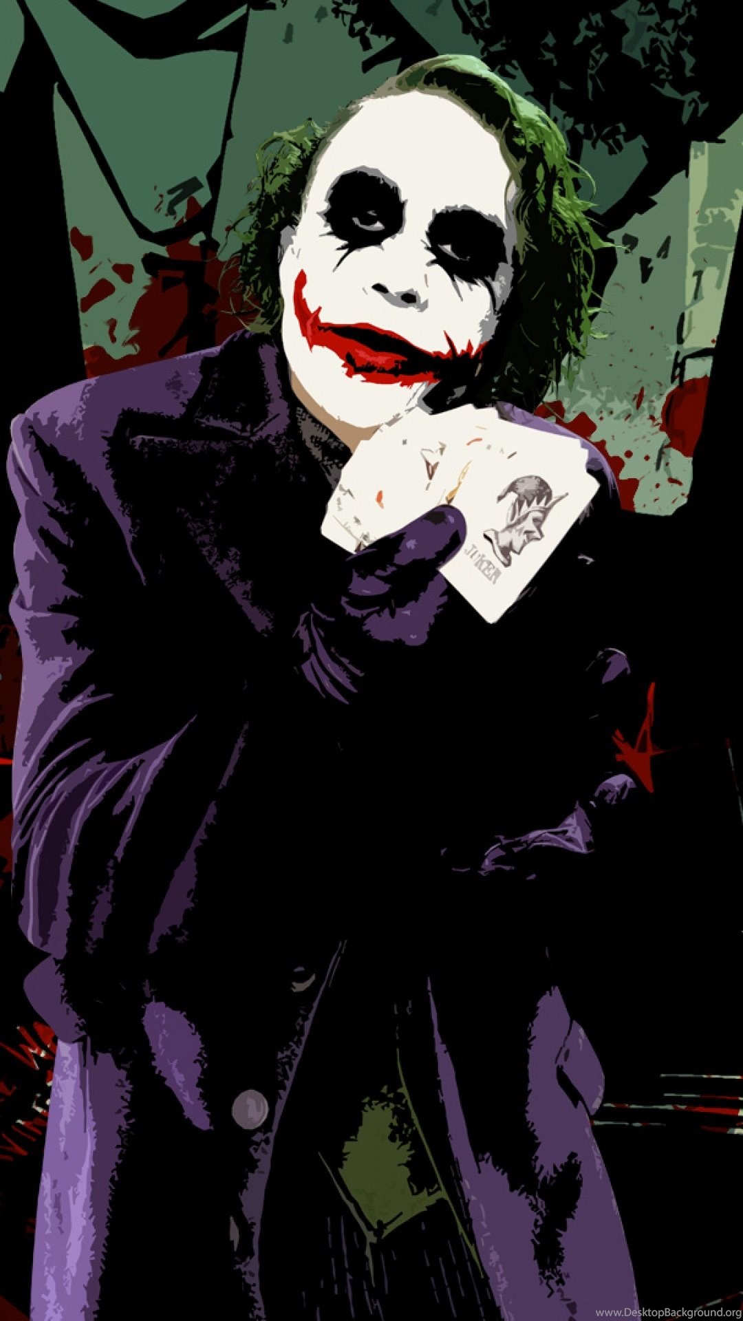 Heath Ledger Joker iPhone Wallpaper Desktop Background