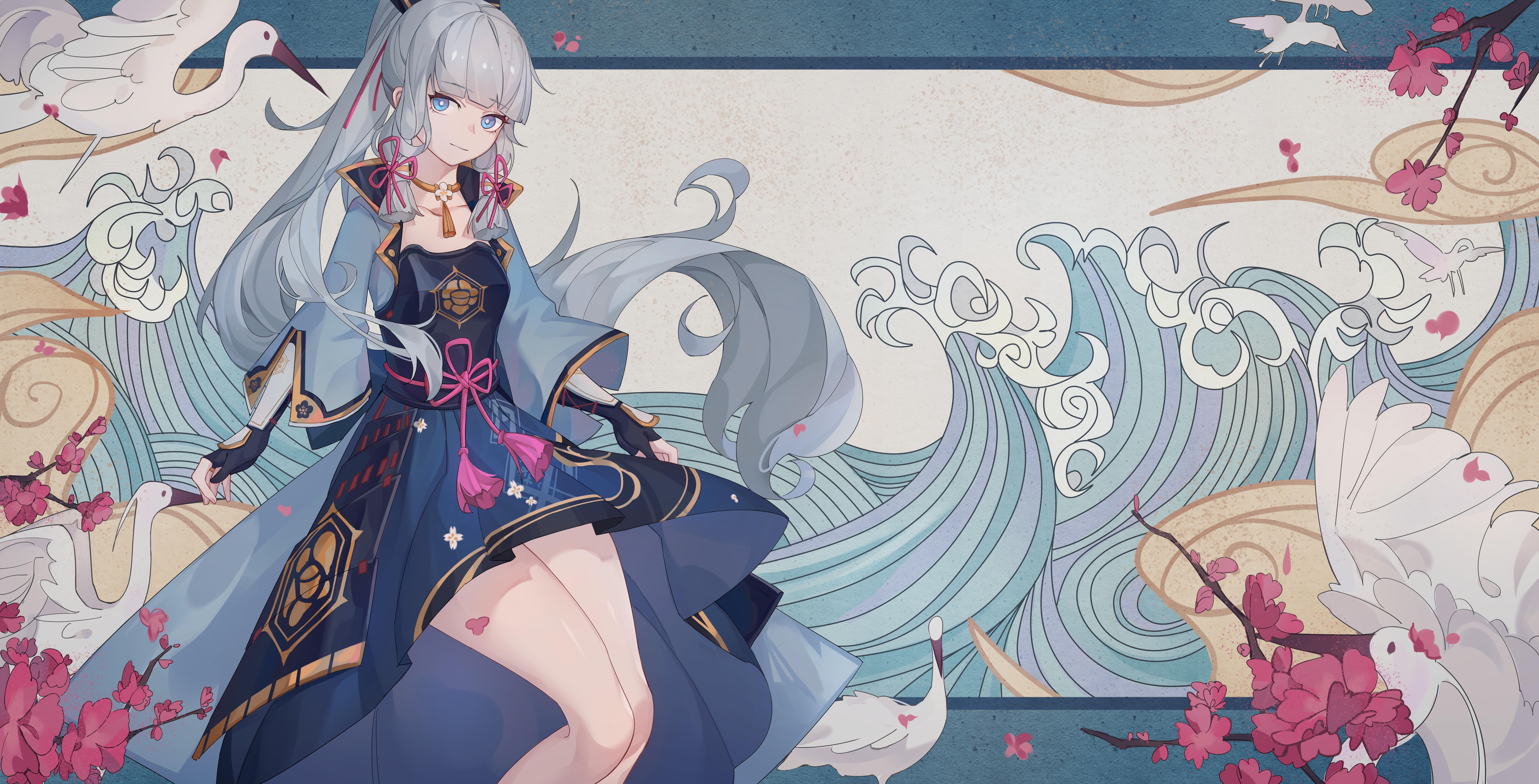 Kamisato Ayaka 8k Ultra HD Wallpaper