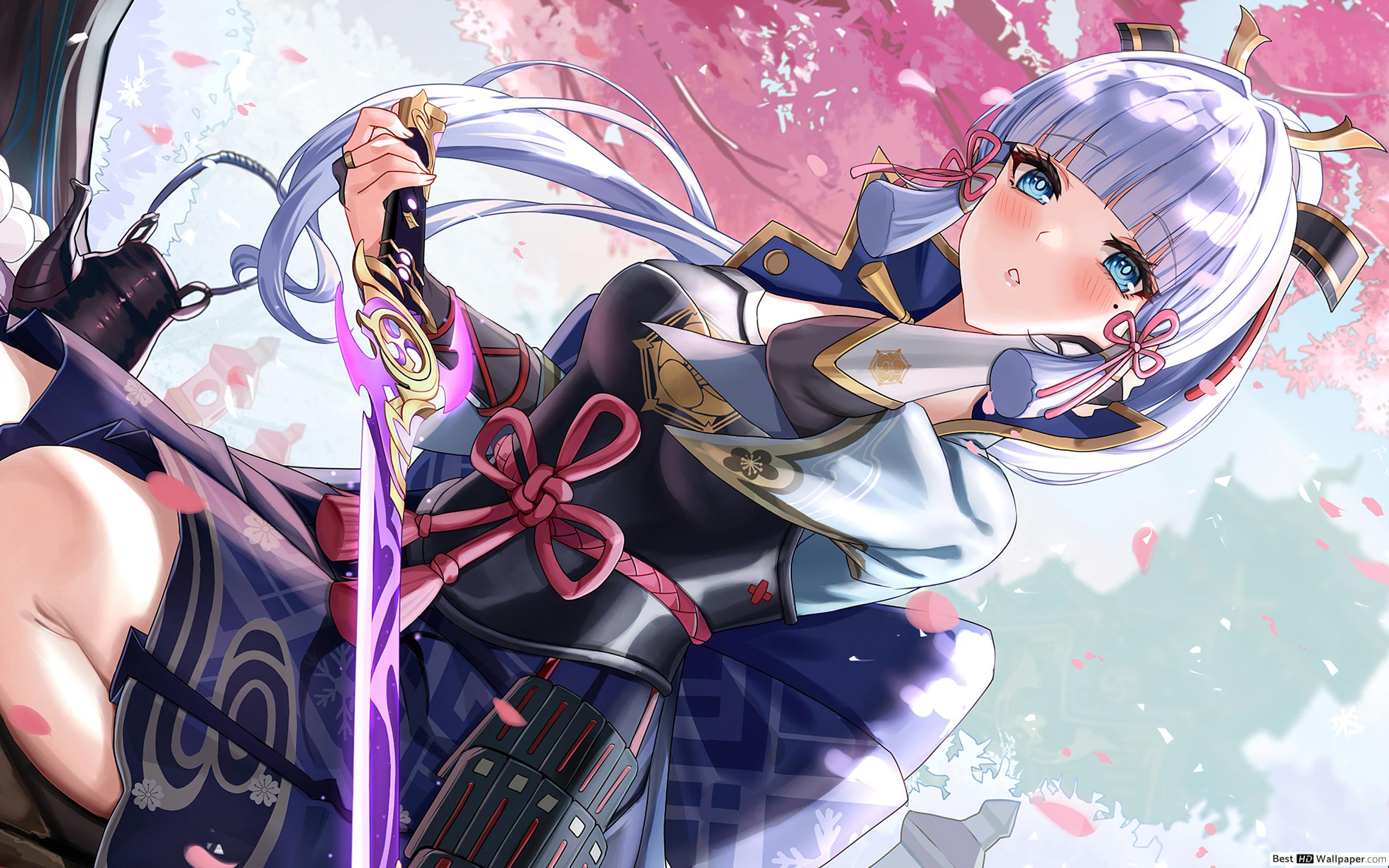 2021) Newest Champ 'Ayaka' Impact (Anime Video Game) HD wallpaper download