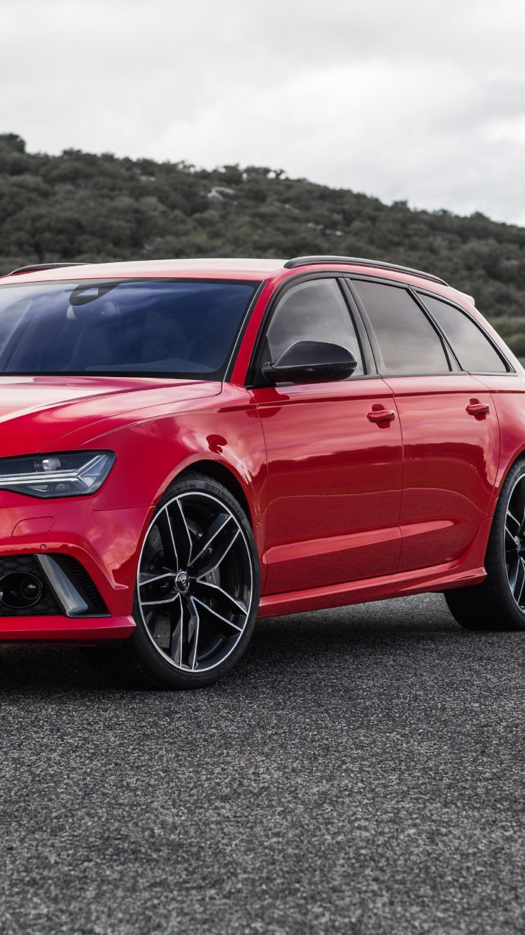 Download 750x1334 Audi Rs6 Avant, Red, Side View, Cars Wallpaper for iPhone iPhone 6