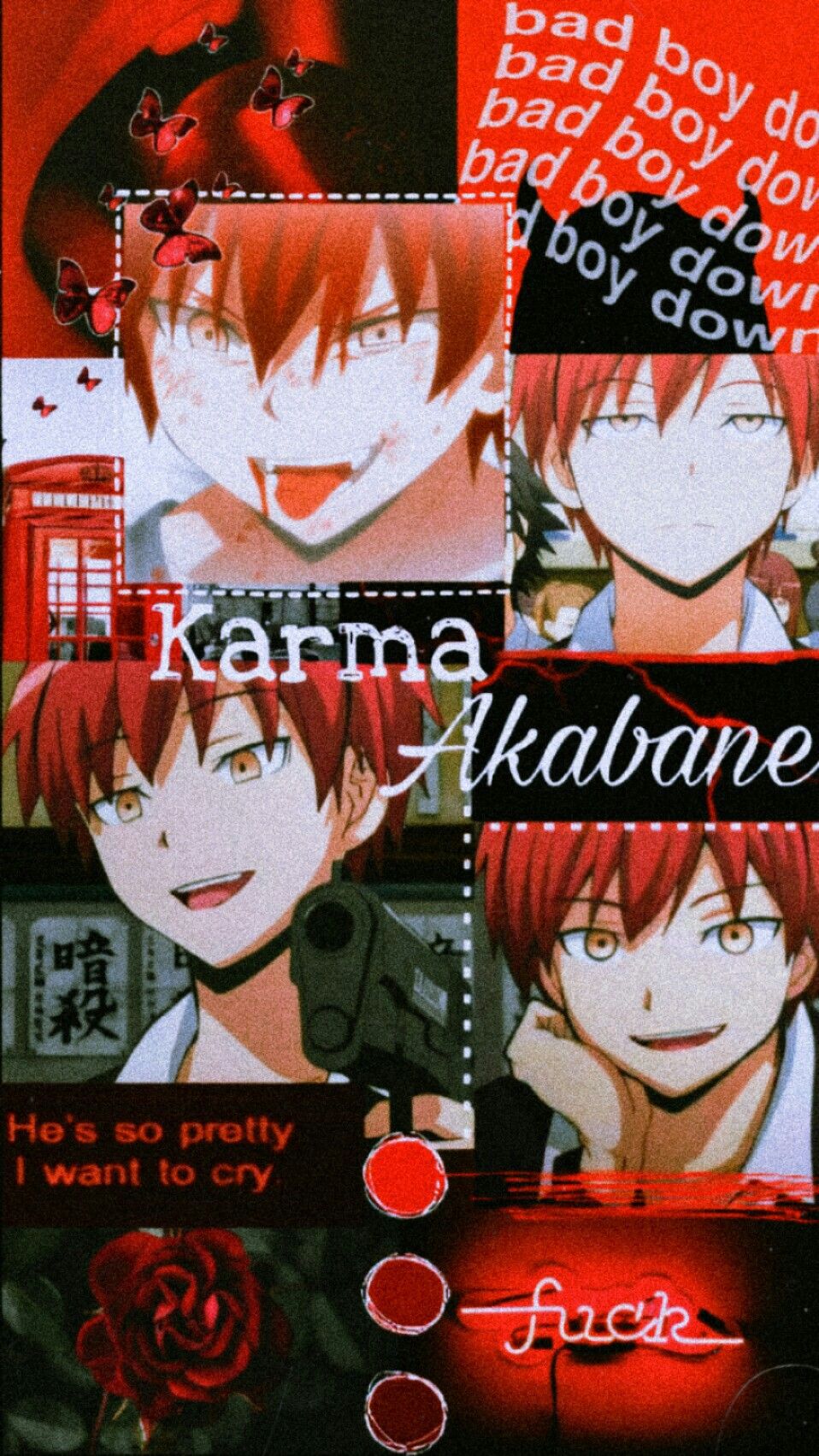 Karma Akabane wallpaper. Anime classroom, Anime wallpaper iphone, Karma akabane