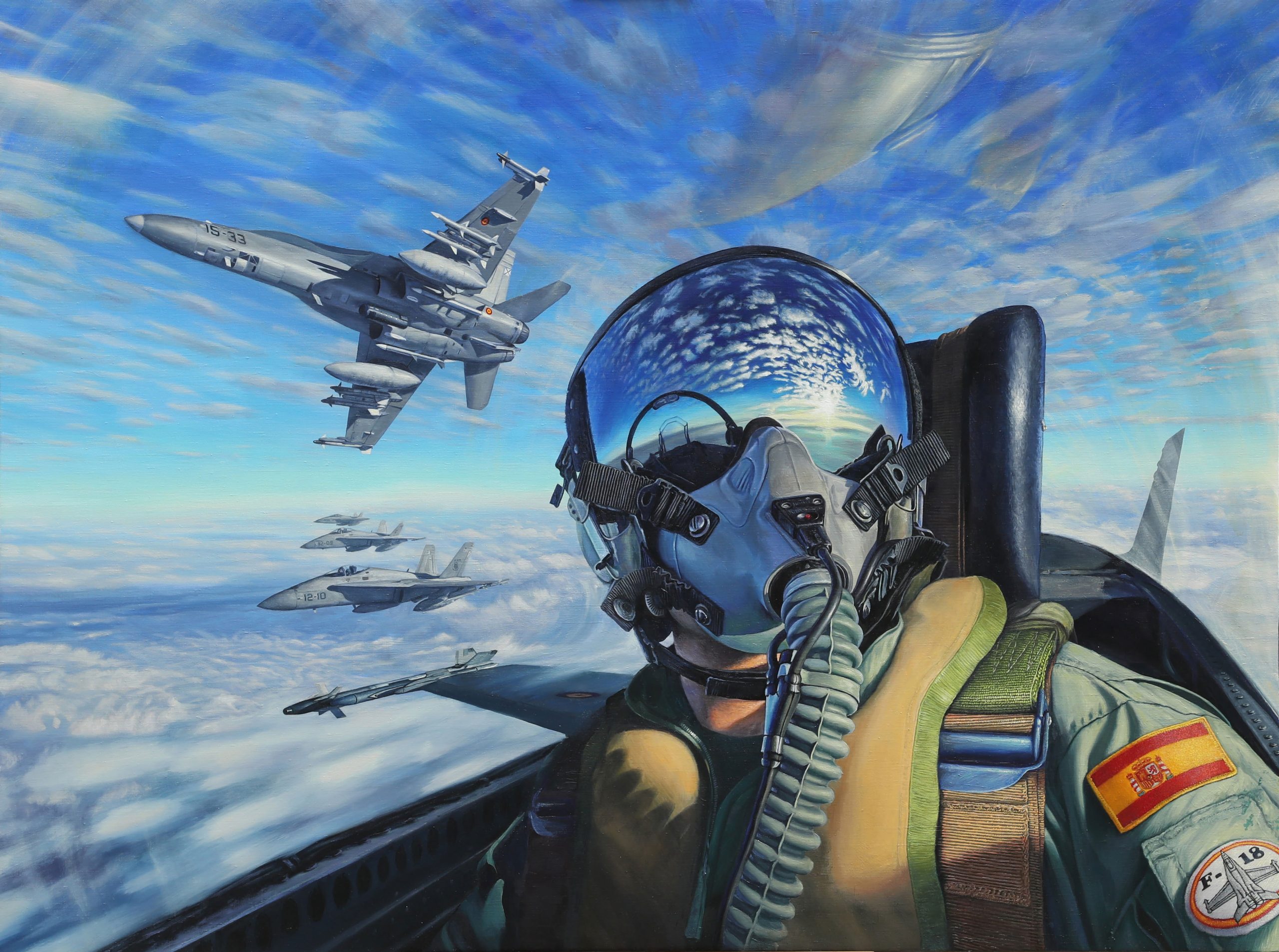 Wallpaper Jet Pilot Illustration, Gray Jet Fighter, Military • Wallpaper For You