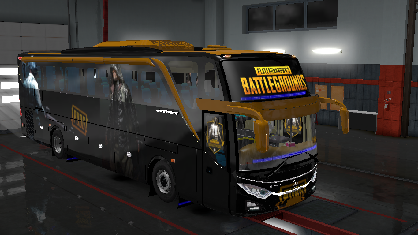 PUBG SKIN FOR INDONESIA JETBUS 3 HDD BUS IN ETS2. ETS2 mods. Euro truck simulator 2 mods
