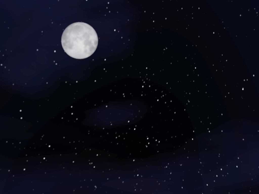 Wallpaper of Stars and Moon