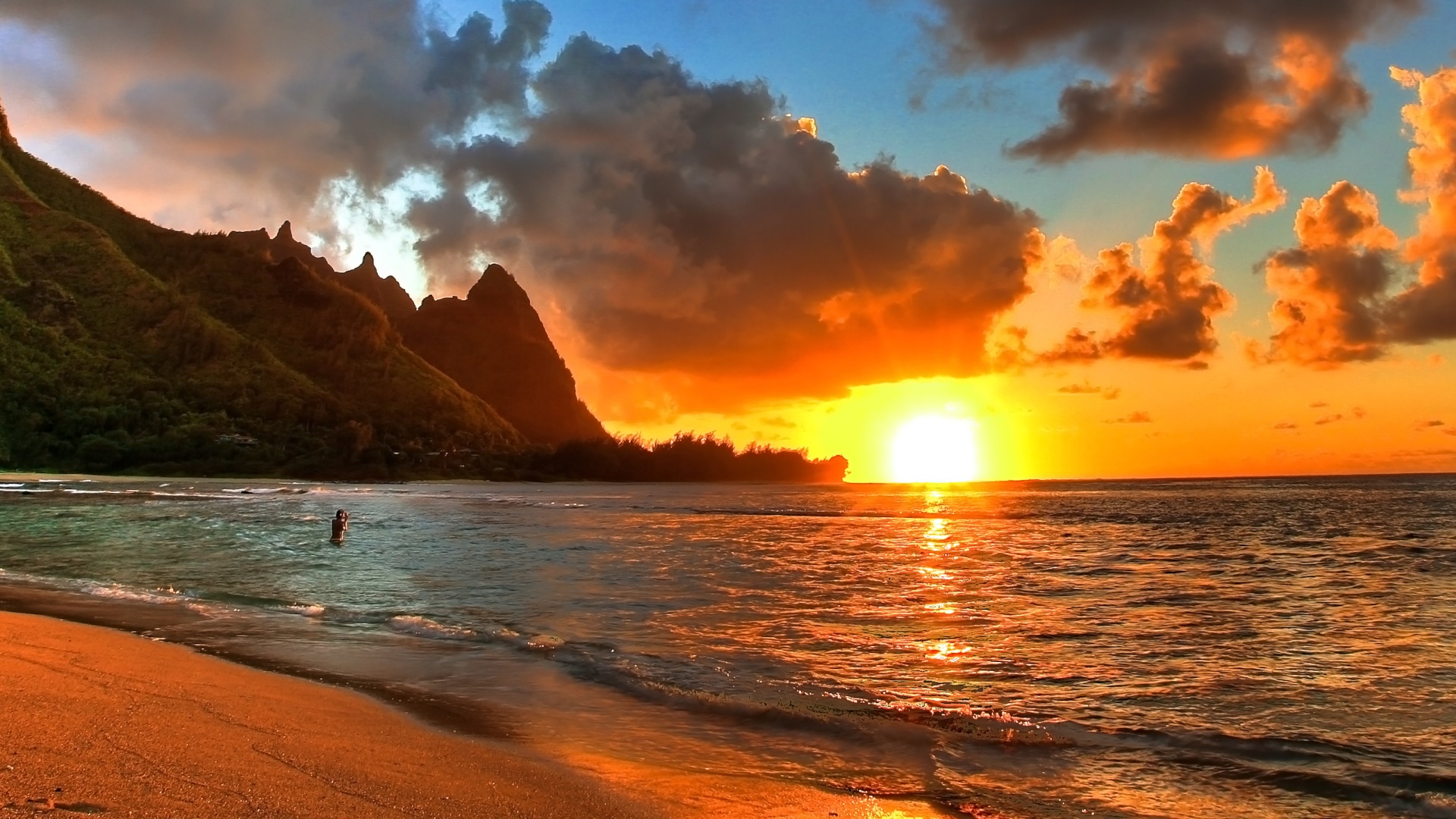 Most Beautiful Beach Sunset HD Wallpaper