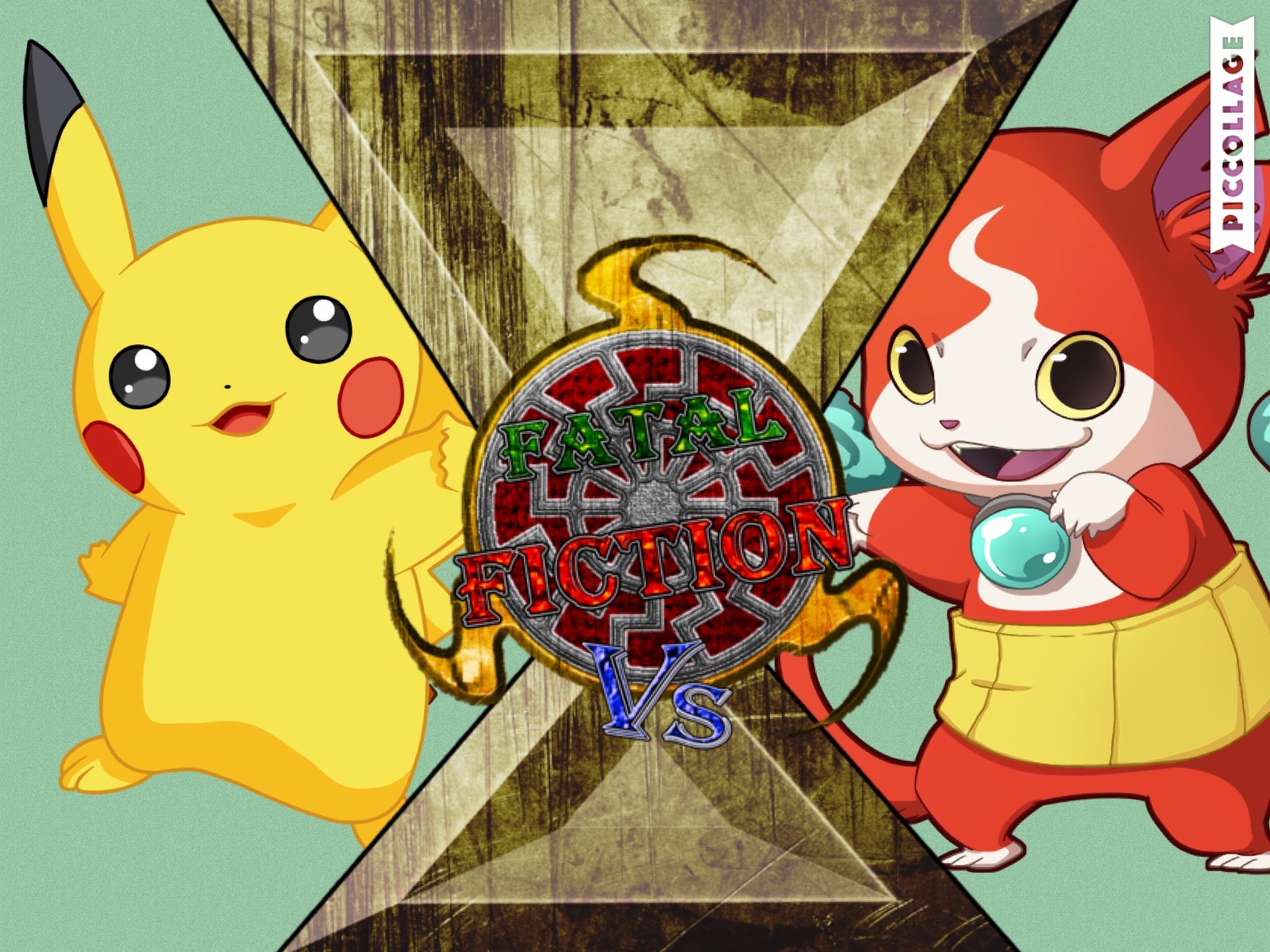 Pikachu VS Jibanyan. Fatal Fiction Fanon