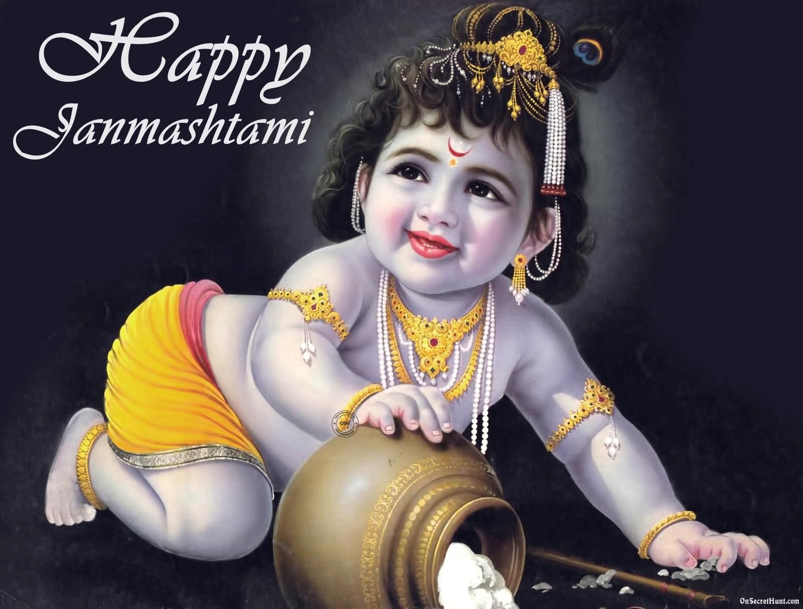 Happy Janmashtami Cute Bal Krishna Graphic. Happy janmashtami, Krishna janmashtami, Janmashtami wishes
