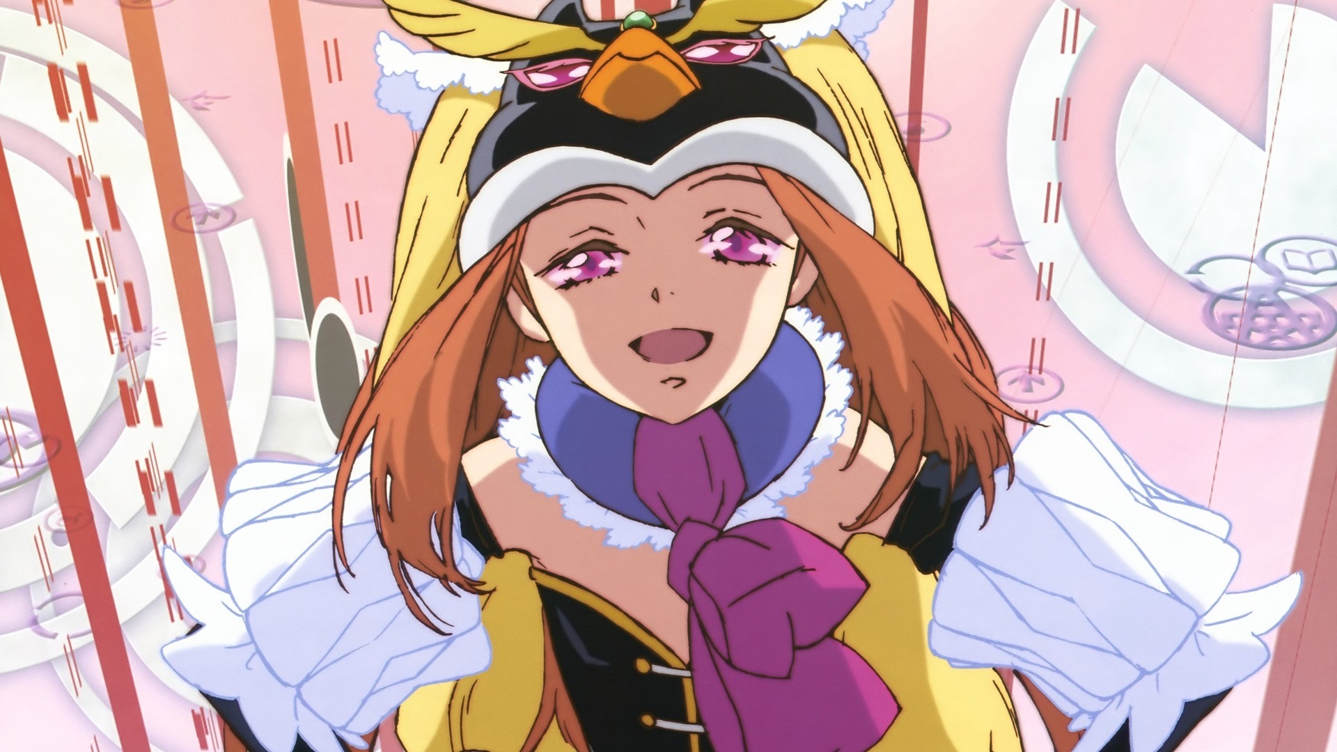 brunettes anime pink eyes hats mawaru penguindrum anime girls takakura himari 1920x1080 wallpaper High Quality Wallpaper, High Definition Wallpaper