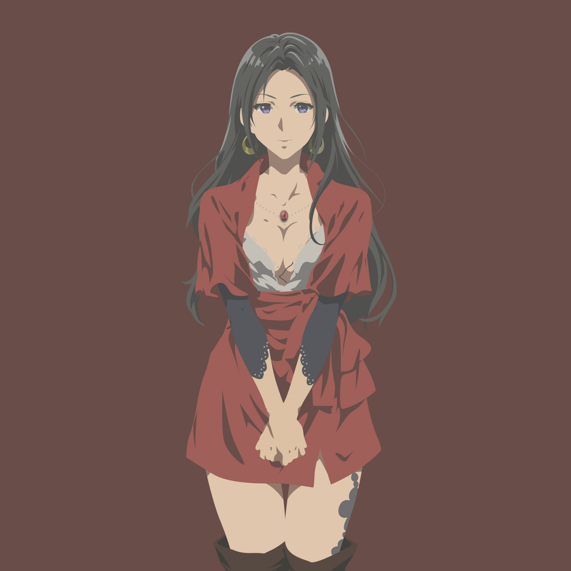 Download Cattleya Baudelaire, Violet Evergarden, beautiful, minimal, art wallpaper, 2248x2248, iPad Air, iPad Air 2, iPad 3, iPad 4, iPad mini 2, iPad mini 3