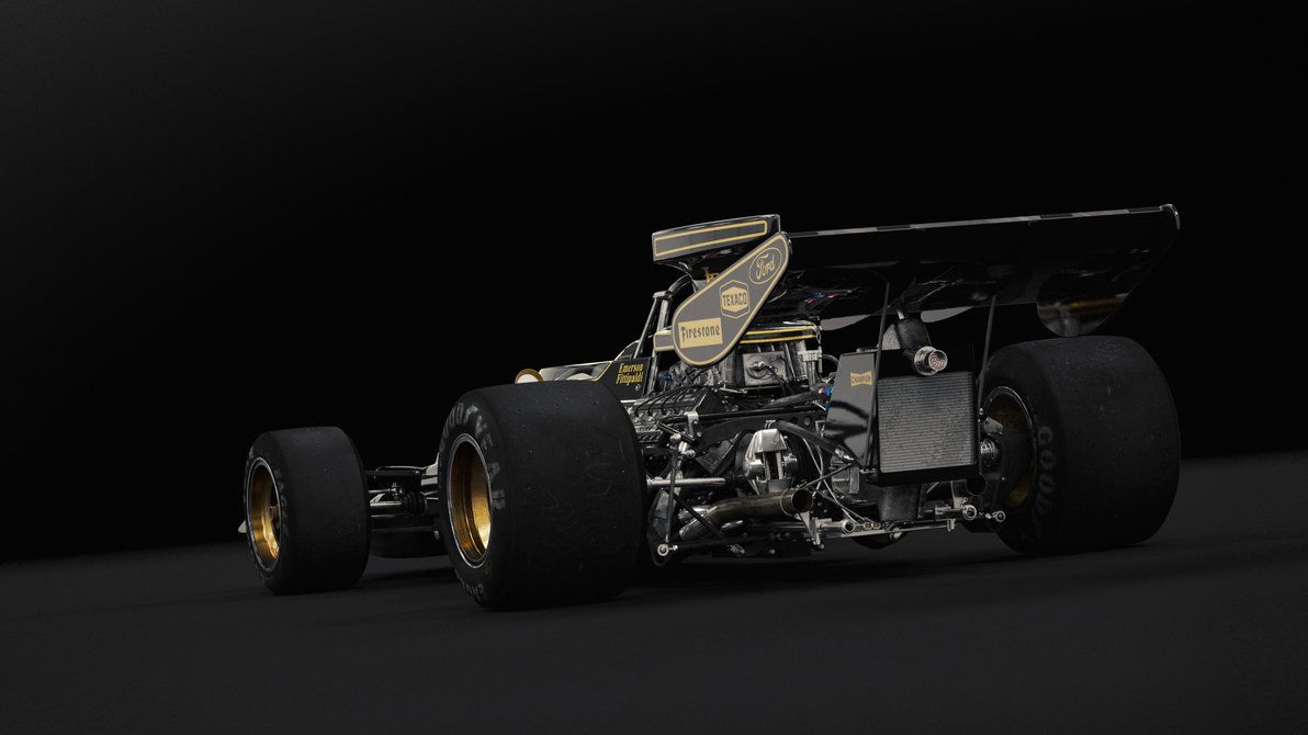 Lotus 72D Studio (Rear Angle). Racing, Lotus, Lotus car