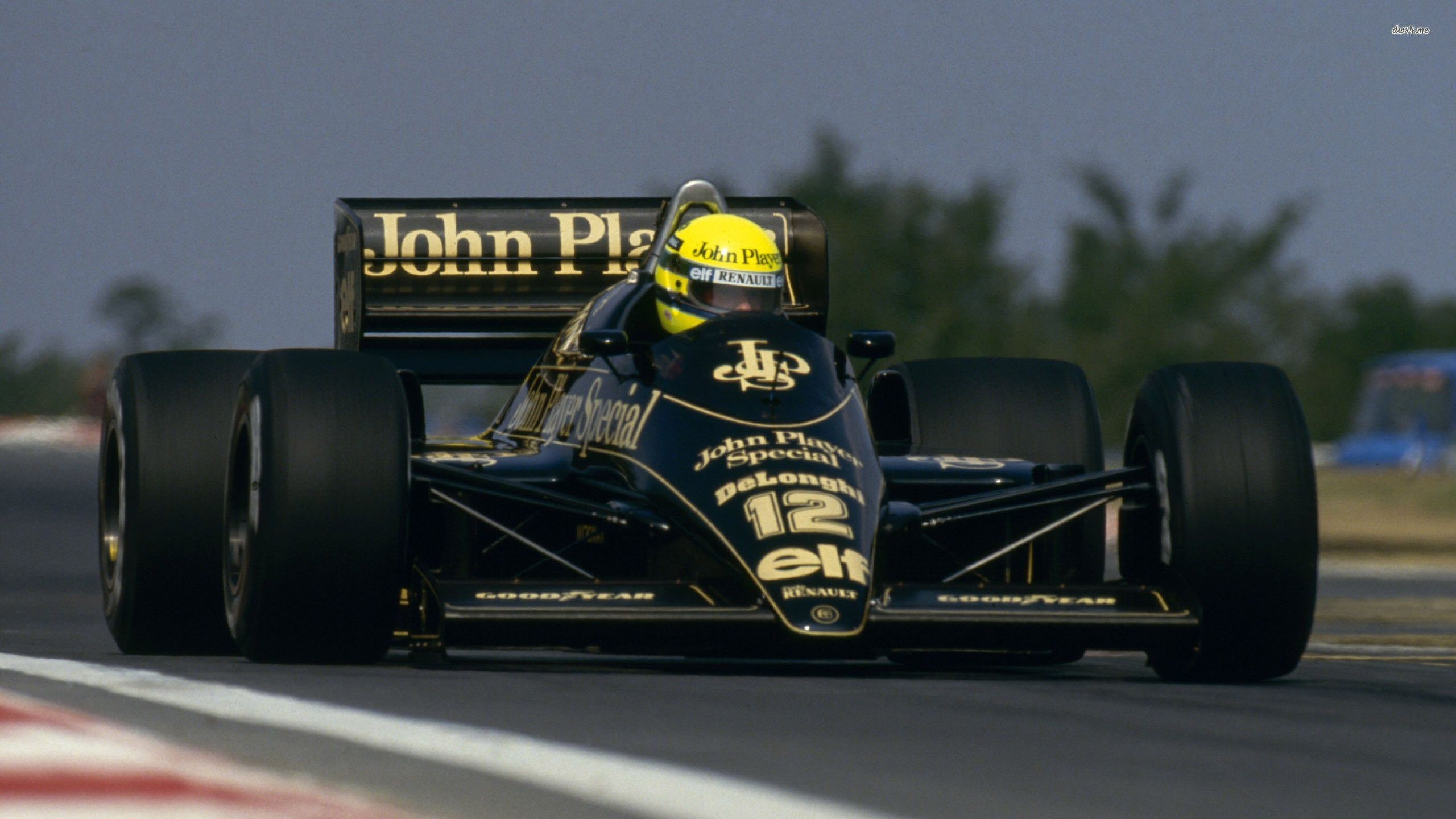Wallpaper, Formula Ayrton Senna, helmet, Lotus 2560x1440