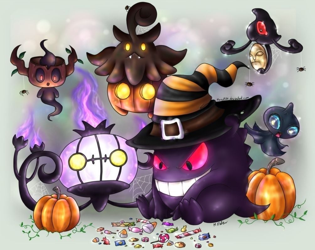 Pokemon Halloween Wallpaper Free Pokemon Halloween Background