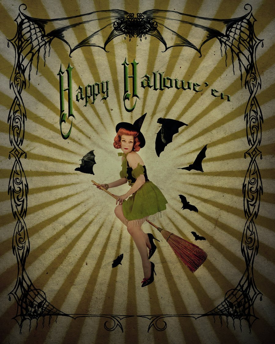 Vintage Halloween Witch Wallpapers - Wallpaper Cave