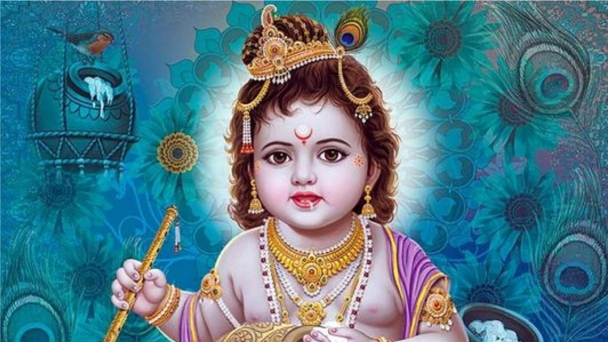 Bal Gopal Image With Janmashtami 2021 Wishes: WhatsApp Stickers, GIF Greetings, Gokulashtami Messages, Quotes and Kanha HD Wallpaper To Share With Loved Ones