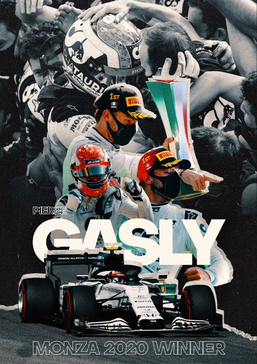 Pierre Gasly F1 2020 Poster. Formule 1 voiture, Formule 1, Formule1