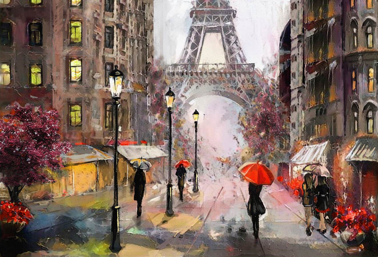 Paris In The Rain Paintings