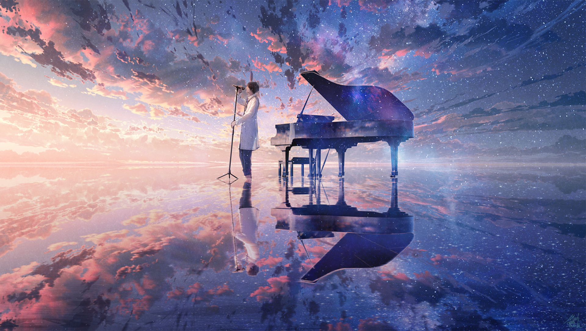 Singing on an endlessly reflected horizon HD Wallpaper