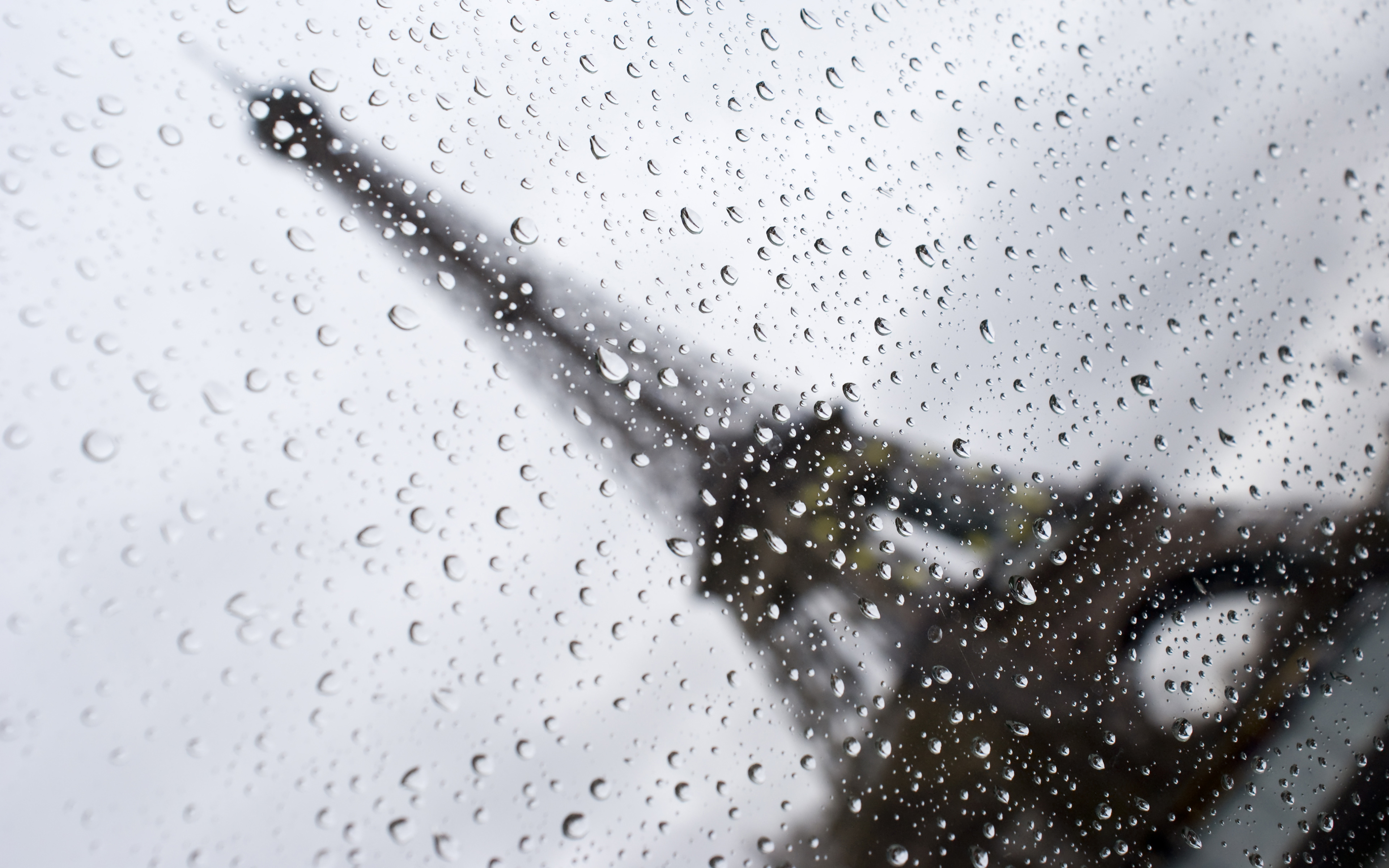 Wallpaper Drops, Paris, Rain, Glass, France, Eiffel