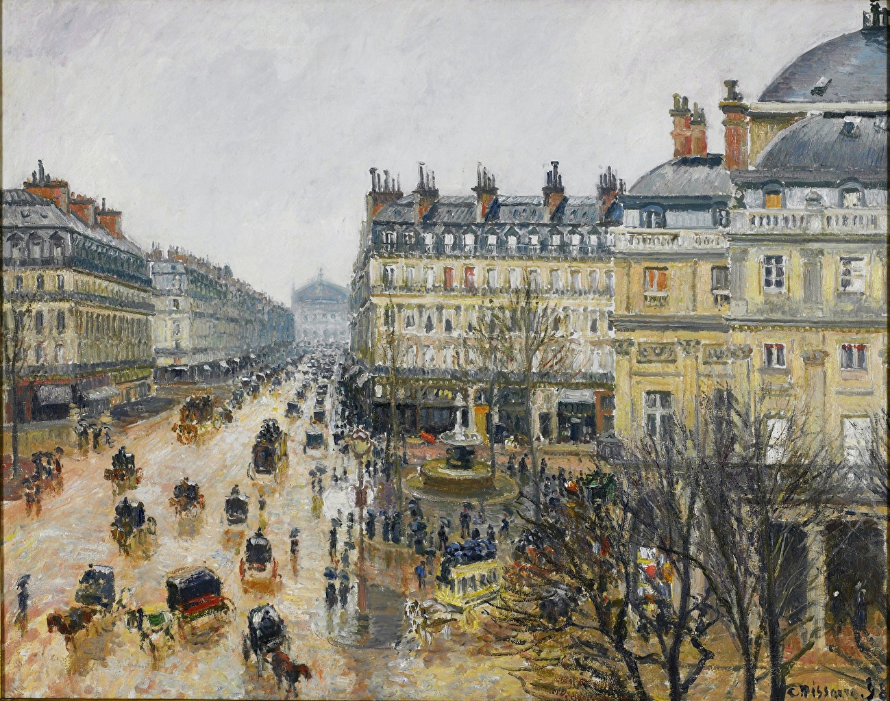Image Paris France Town square Camille Pissarro, Square of the