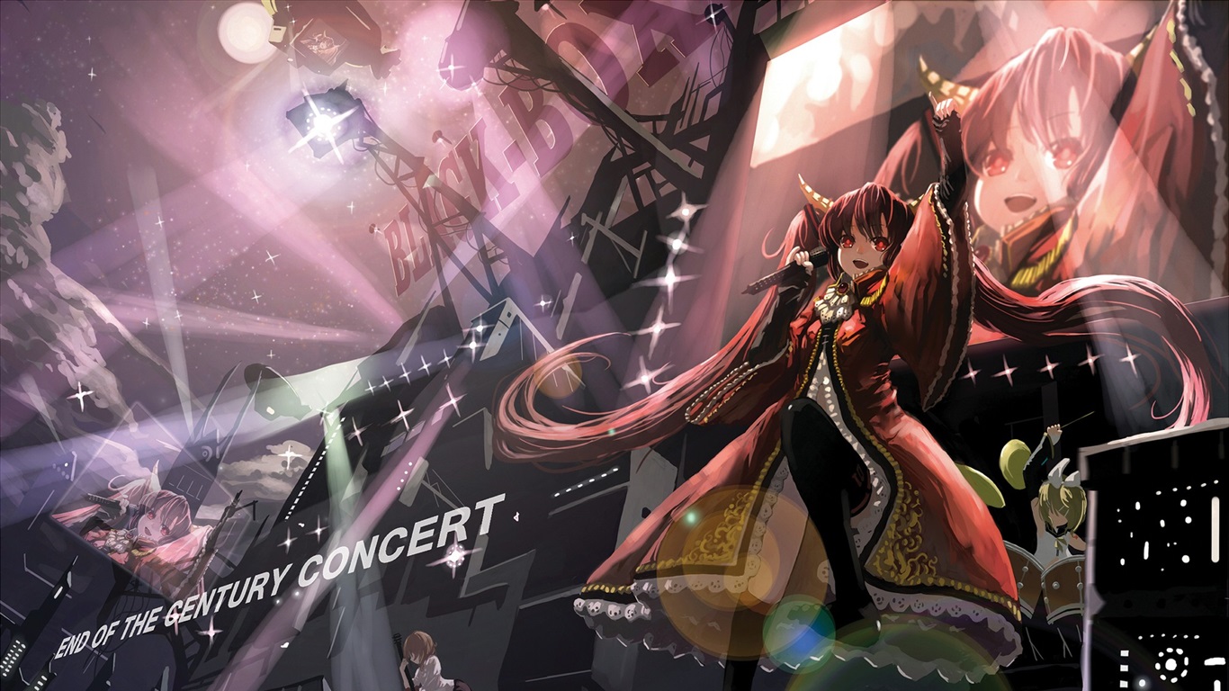 Wallpaper Anime girl singing, stage 1920x1440 HD Picture, Image