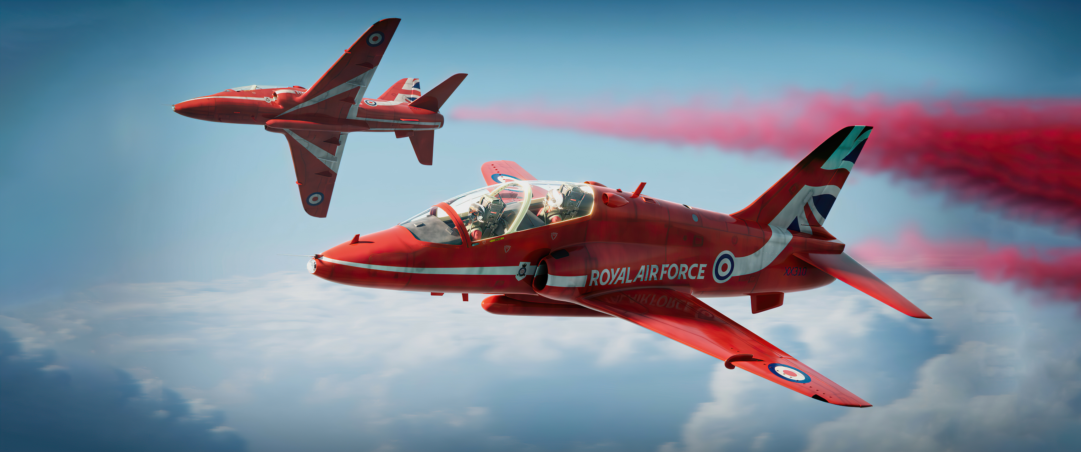 Red Arrows Plane Art 4k 2048x1152 Resolution HD 4k Wallpaper, Image, Background, Photo and Picture