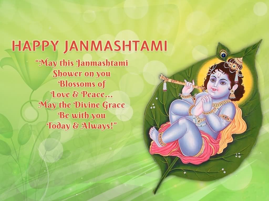 Very Beautiful Krishna Janmashtami Wish Picture And Photo