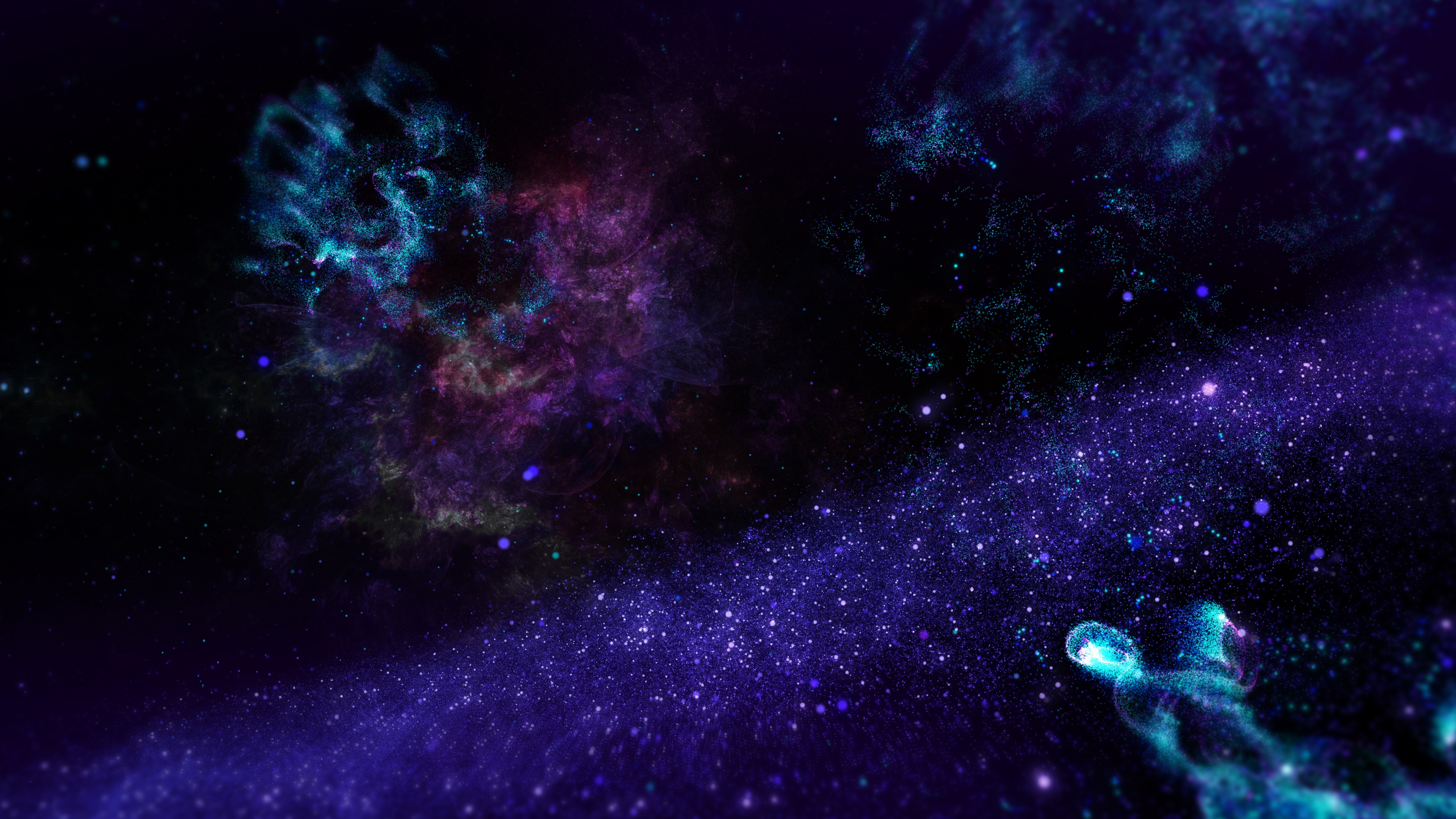 Download Cosmos, galaxy, space, dark, digital art wallpaper, 3840x 4K UHD 16: Widescreen