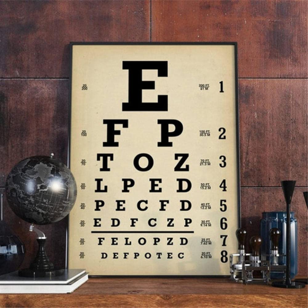 GJLDAMAI 1 Pcs Poster Prints Ophthalmologist Optometry Eye Chart Art Print Ophthalmology Clinic Eye Diagram Canvas Painting Movie 50X50Cm No Frame: Posters & Prints